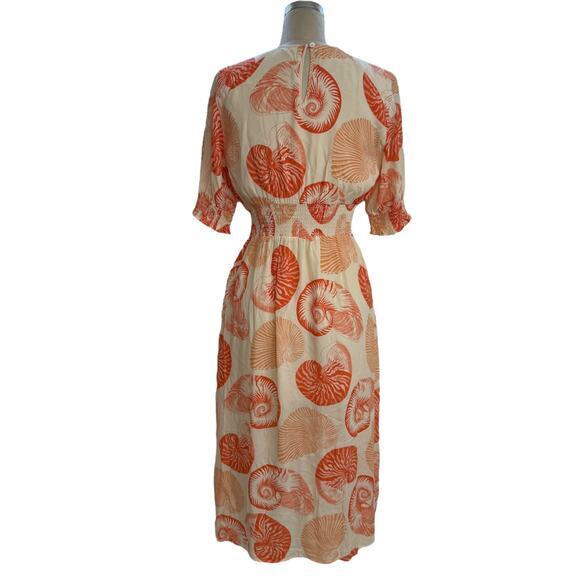 Baum Und Pferdgarten Dress Size 40 Womens Size L Shell Print Aleela Lace Trimmed - Picture 5 of 9